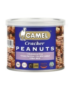 Жареный арахис со специями Cracker Peanuts баночка 130 г Camel
