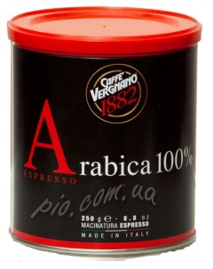 Кофе молотый 100 Arabica Espresso ж б 250 г Vergnano