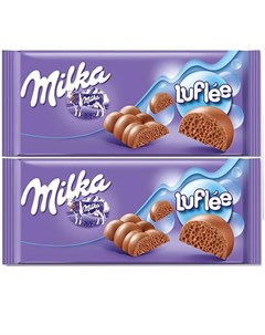 Шоколадная плитка Luflee Баббли Альпин Милк 2 шт по 100 г Milka
