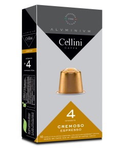 Кофе в капсулах системы Nespresso CREMOSO алюминий Cellini