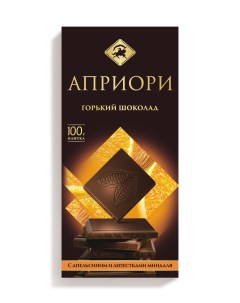 Шоколад горький с цукатами апельсина и лепестками миндаля 100 г Apriori