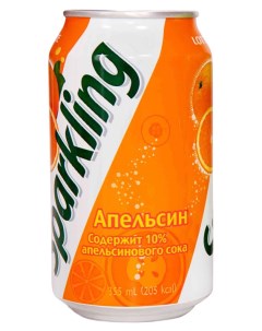 Газированный напиток Sparkling Апельсин 0 355 л Lotte