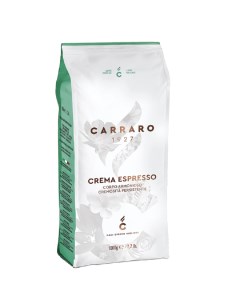 Кофе натуральный Crema Espresso зерновой жареный 1 кг Carraro
