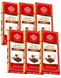 Шоколадная плитка Горький Шоколад с Трюфельной Начинкой из Миндаля и Рома 100 гр x Reber