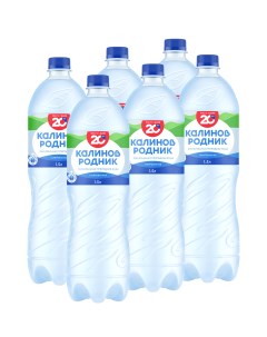 Вода минеральная газированная пластик 1 5 л 6 штук в упаковке Калинов родник