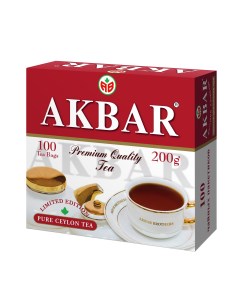 Чай Акбар чёрный Limited Edition 100 пакетиков Akbar