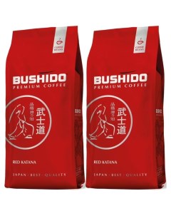 Кофе в зернах натуральный жареный Red Katana арабика 100 227 г х 2 шт Bushido