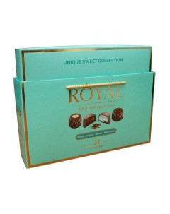 Конфеты шоколадные Collection ассорти бирюзовые с сумочкой 370 г Royal