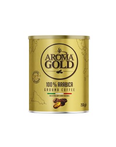 Кофе натуральный Arabica молотый в железной банке 250 г Aroma gold