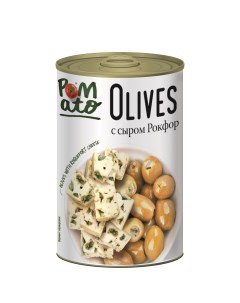 Оливки зеленые с сыром Рокфор 300 г Pomato