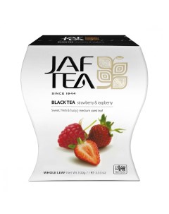 Чай Strawberry Raspberry черный листовой с добавками 100 г Jaf tea