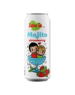 Напиток газированный безалкогольный для взрослых Мохито клубничный 0 45 л Love is
