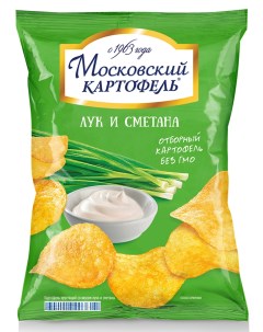 Чипсы картофельные лук и сметана 130 г Московский картофель
