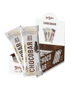 Протеиновый батончик глазированный Chocobar Двойной шоколад 30 штук по 40 гр Bootybar