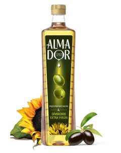 Масло растительное Extra virgin смесь подсолнечного и оливковое 0 79 л Almador