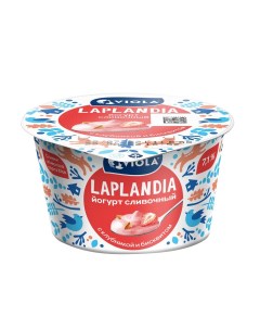 Йогурт Laplandia клубника бисквит 7 1 180 г Viola