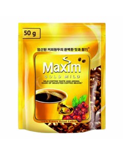 Кофе растворимый Gold Mild натуральный сублимированный 50 г Maxim