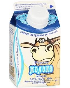 Молоко 3 2 пастеризованное 250 мл Молоко БЗМЖ Рузское