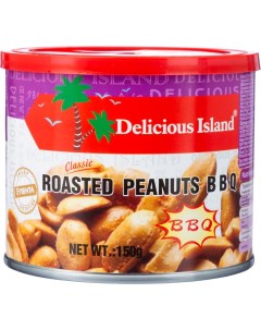 Арахис Delicious Island жареный очищенный со вкусом барбекю 150 г Лента