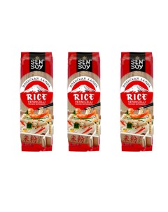 Лапша рисовая Rice Vermicelli 300 г 3 шт Sen soy premium