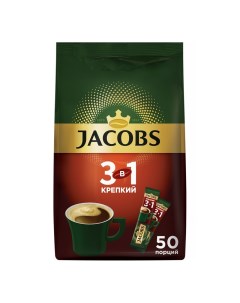 Кофейный напиток Крепкий 3 в 1 растворимый 675 г Jacobs