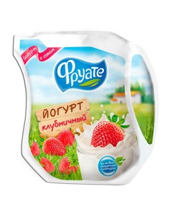 Питьевой йогурт клубничный 1 5 250 г Фруате
