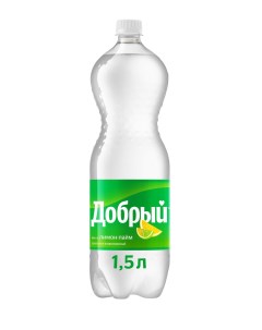 Напиток газированный Лимон Лайм 1 5 л ПЭТ Добрый