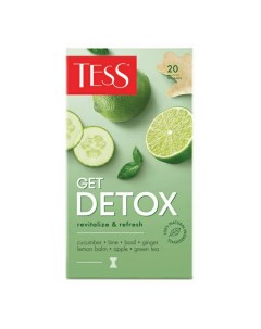 Чай зеленый Get Detox в пакетиках 1 5 г х 20 шт Tess
