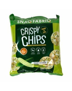 Чипсы рисовые Crispy Chips малосольные огурчики 50 г Snaq fabriq