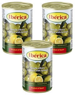 Оливки с лимоном 300 гр 3 шт Iberica