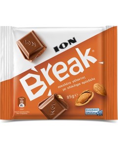 Шоколад молочный с цельным миндалём 85 г Ion break