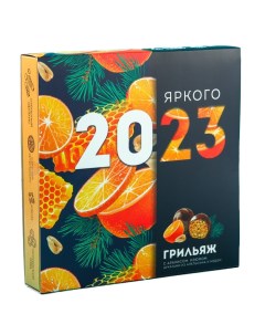 Грильяж Яркого 2023 с арахисом изюмом цукатами апельсина и мёдом 135 г Фабрика счастья