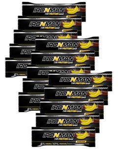 Протеиновые батончики TRI Protein bar банан 15 шт по 50 г Ironman