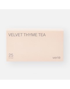 Чай Velvet Thyme с чабрецом черный 25 пакетиков Verle