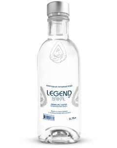 Вода питьевая природная газированная 0 75 л стекло 6шт в уп Legend of baikal