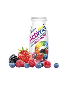 Кисломолочный напиток Мультивитамины ягодный микс 2 5 100 мл Actimel