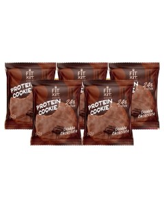 Печенье Chocolate Protein Cookie 5 50 г 5 шт двойной шоколад Fit kit