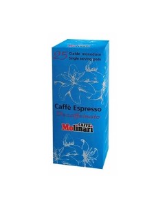 Кофе в чалдах Decaffeinato без кофеина порция 7 гр упаковка 25 шт Molinari
