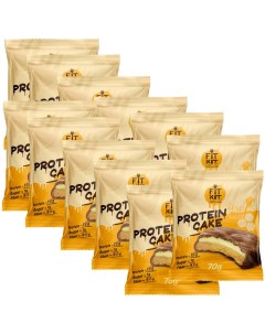 Протеиновое печенье Protein Cake Медовый крем 12 шт по 70 г Fit kit