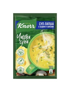 Суп лапша чашка с сыром и грибами сухая смесь 15 5 г Knorr