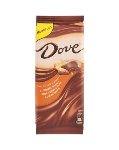 Шоколад молочный с миндально апельсиновым грильяжем 90 г Dove