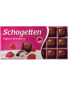 Шоколад молочный клубничный йогурт 100 г Schogetten
