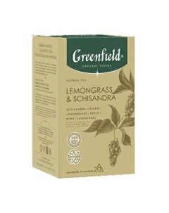 Чайный напиток травяной Natural Tisane Lemongrass Schisandra 1 8 г х 20 шт Greenfield