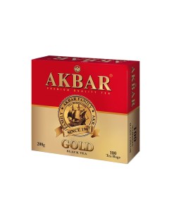 Чай Акбар черный Gold 100 пакетиков Akbar
