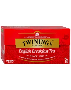 Чай черный английский для завтрака 25 2 г Twinings