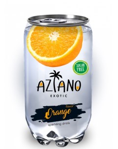 Газированный напиток Апельсин 350 мл Россия Упаковка 12 шт Aziano