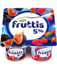 Продукт йогуртный Фруттис Сливочное лакомство инжир чернослив малина земляника 5 115 г Fruttis