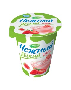 Йогуртный продукт Нежный Легкий с соком клубники 0 1 320 г Campina