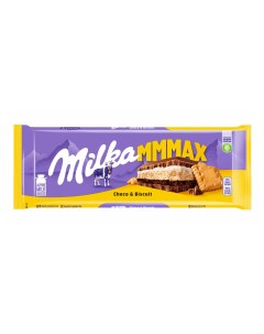 Плитка молочный шоколад с шоколадной и молочной начинками и печеньем 300 г Milka