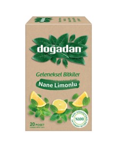 Чай турецкий с мятой и лимоном 20 пакетиков Dogadan